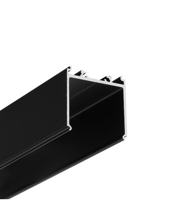 1m profiel voor stroomvoorziening VARIO30-08 - Zwart geanodiseerd