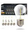 Lot de 10 ampoules LED E27 2W - ST14, filament COB, verre clair