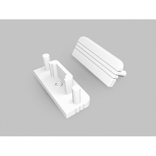 1 stk. Endestykke SURFACE10 GEN2 - Hvid