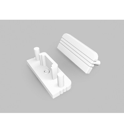 1 stk. Endestykke SURFACE10 GEN2 - Hvid