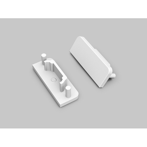 1 stk. Endestykke SURFACE14 GEN2 - Hvit