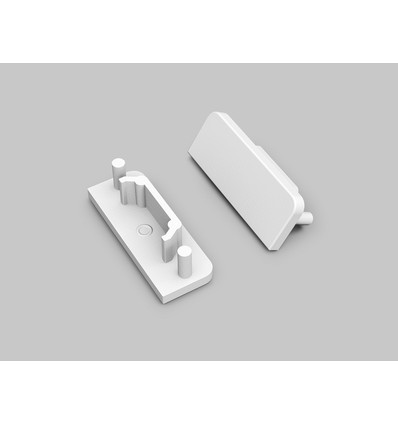 1 stk. Endestykke SURFACE14 GEN2 - Hvit