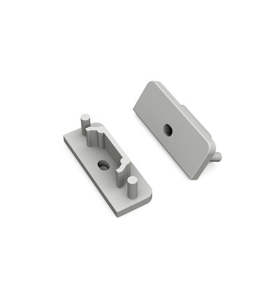 1 st. ändstycke SURFACE14 GEN2 - Med hål, grå