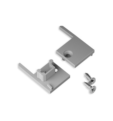 1 stk. Endestykke UP-TILE10 - Grå