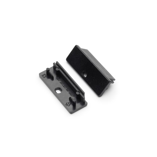 1 stk. Endestykke WIDE24 - Med hull, svart