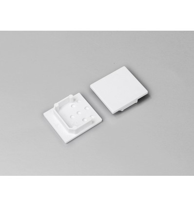 1 stk. Endestykke LINEA20 - Hvid