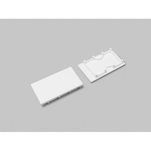 1 stk. Endestykke LINEA20-E7 - Hvit