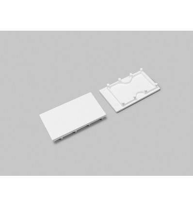 1 stk. Endestykke LINEA20-E7 - Hvit