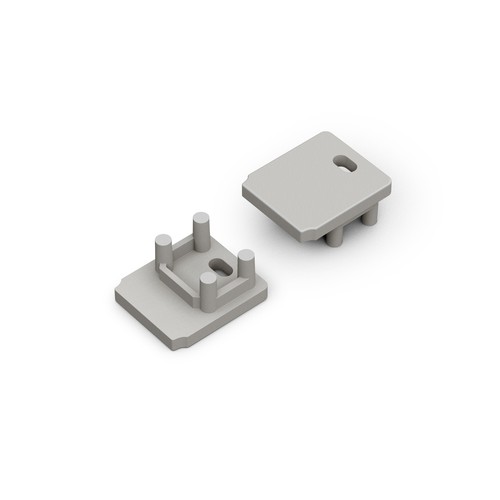 1 pièce Embout HIDE10 - Avec trou, gris