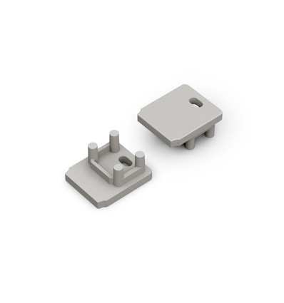 1 pièce Embout HIDE10 - Avec trou, gris