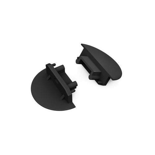 1 stk. Endedel GROOVE14 GEN2 - Med hull, svart