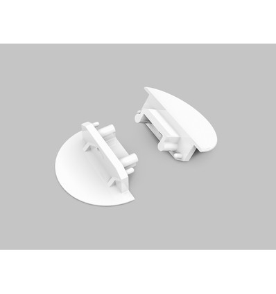 1 stuk Eindkap GROOVE14 GEN2 - Met gat, wit