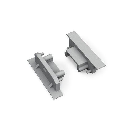 1 stuk Eindstuk GROOVE14 GEN2 SQ - Met gat, zilverkleurig