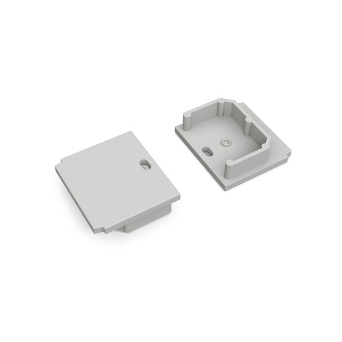 1 stuk Eindstuk LINEA-IN20 TRIMLESS - Met gat, grijs