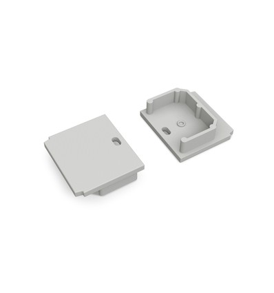 1 stuk Eindstuk LINEA-IN20 TRIMLESS - Met gat, grijs