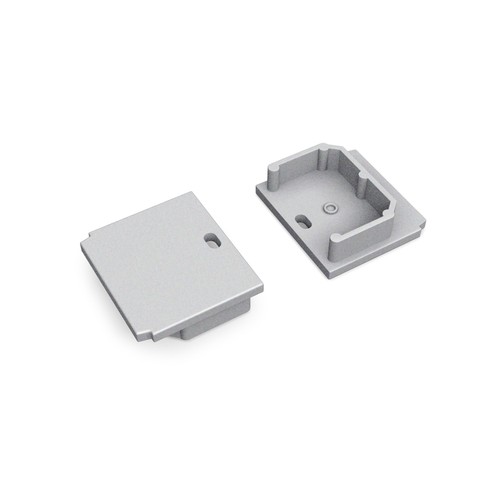 1 pièce Embout LINEA-IN20 TRIMLESS - Avec trou, couleur argentée