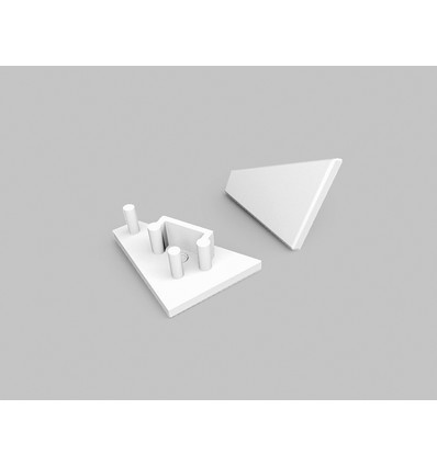 1 stuk Eindstuk CORNER10 GEN2 - Wit