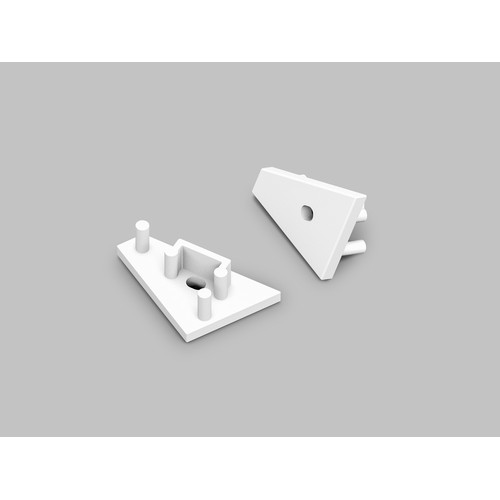 1 pc. Embout CORNER10 GEN2 - Avec trou, blanc