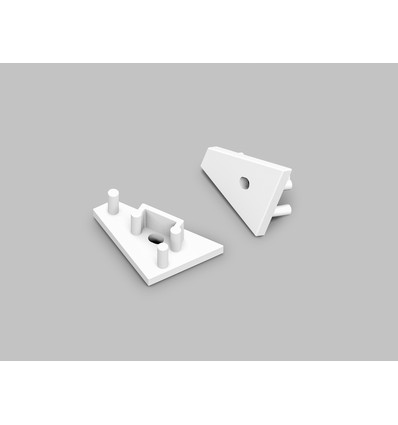 1 pc. Embout CORNER10 GEN2 - Avec trou, blanc