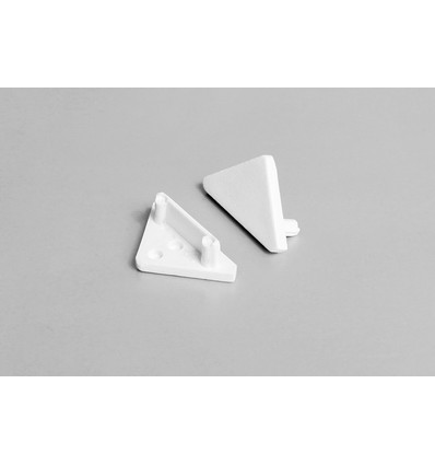 1 stk. Endestykke CABI12 - Hvid