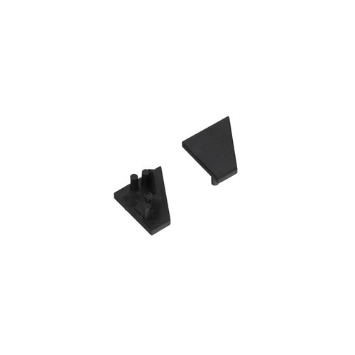 1 stk. Endestykke CORNER10.V2 - Sort