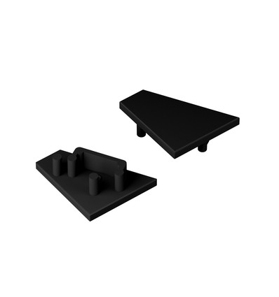 1 st. ändstycke CORNER12.V2 - Svart