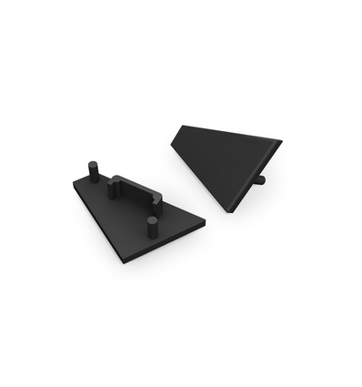 1 stk. Endestykke CORNER14 GEN2 - Svart
