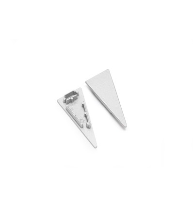 1 st. ändstycke WALLE12 - Silverfärgad