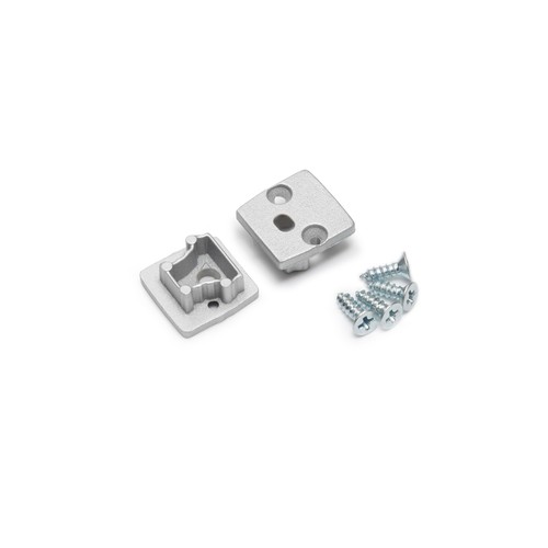 1 stuk Eindstuk FLOOR12 - Met gat, zilverkleurig