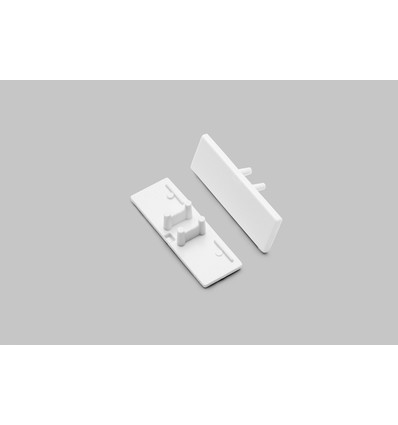 1 stk. Endestykke BACK10 - Hvit