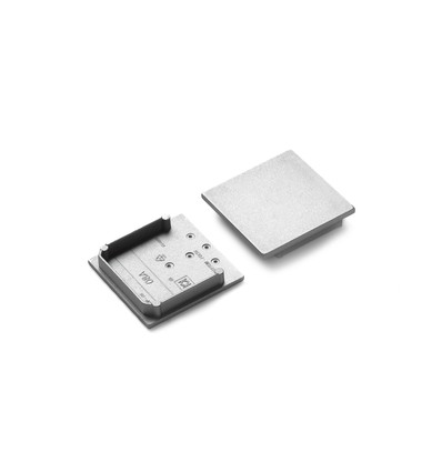 1 stuk Eindstuk VARIO30-08A - Zilverkleurig