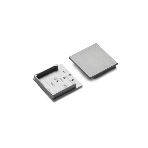 1 stuk Eindstuk VARIO30-08B - Zilverkleurig