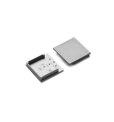 1 stuk Eindstuk VARIO30-08B - Zilverkleurig