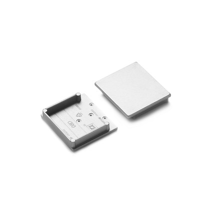 1 stuk Eindstuk VARIO30-08D - Zilverkleurig