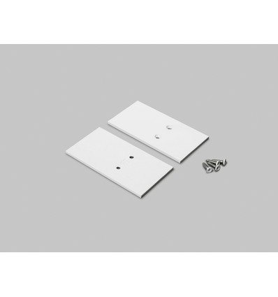 1 stk. Endestykke VARIO30-27 - Metall, hvit