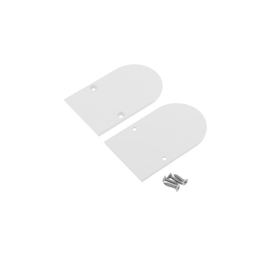 1 stk. Endestykke NAMI23 - Metall, hvit lakkert