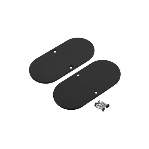 1 stk. Endestykke NAMI23-D9 - Metall, sort lakkert