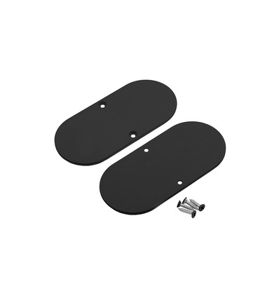 1 stk. Endestykke NAMI23-D9 - Metall, sort lakkert