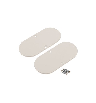 1 stk. Endestykke NAMI23-D9 - Metall, beige lakkert