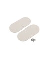 1 stk. Endestykke NAMI23-D9 - Metal, beige lakeret