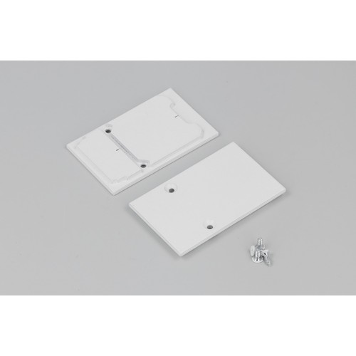 1 stk. Endestykke COMBO30-01A - Metall, hvit