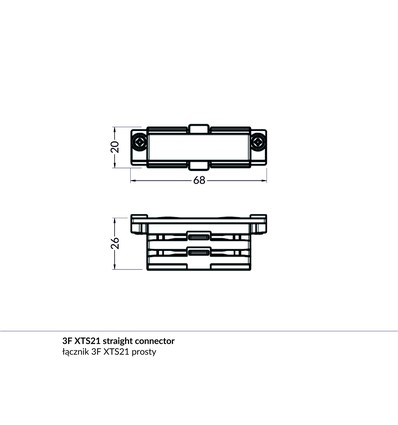 1 stk. PHIL.V2 - endestykke, hvit