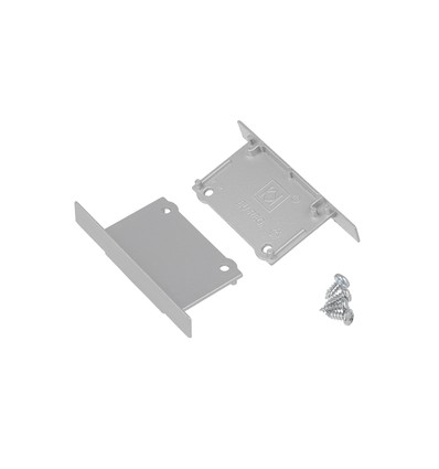 1 st. ändstycke PHIL RECESSED - Silverfärgad