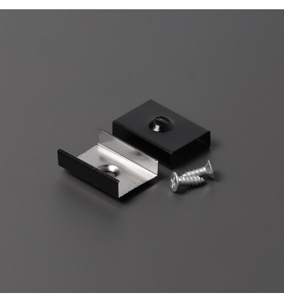 1 pc. Support de montage S - Affleurant, laqué noir