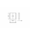 1 pc. Support de montage T 180°