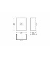 1 pc. Support de montage U4 - Encastré, laqué blanc