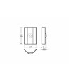 1 pc. Support de montage U6 - Affleurant, acier inoxydable