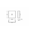 1 pc. Support de montage U7 - Affleurant, acier inoxydable