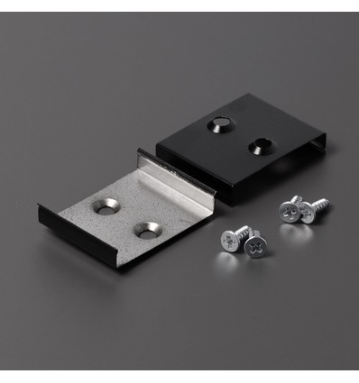 1 pc. Support de montage en W - Affleurant, noir