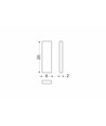 1 stuks Magnetische houder M02 - 6x20x2mm